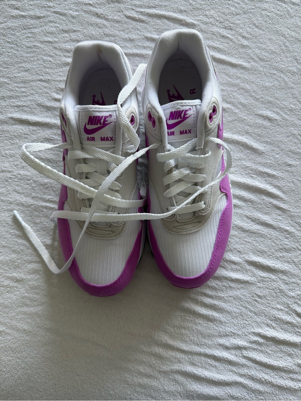Nike Women's Sneakers in White and Purple Accent